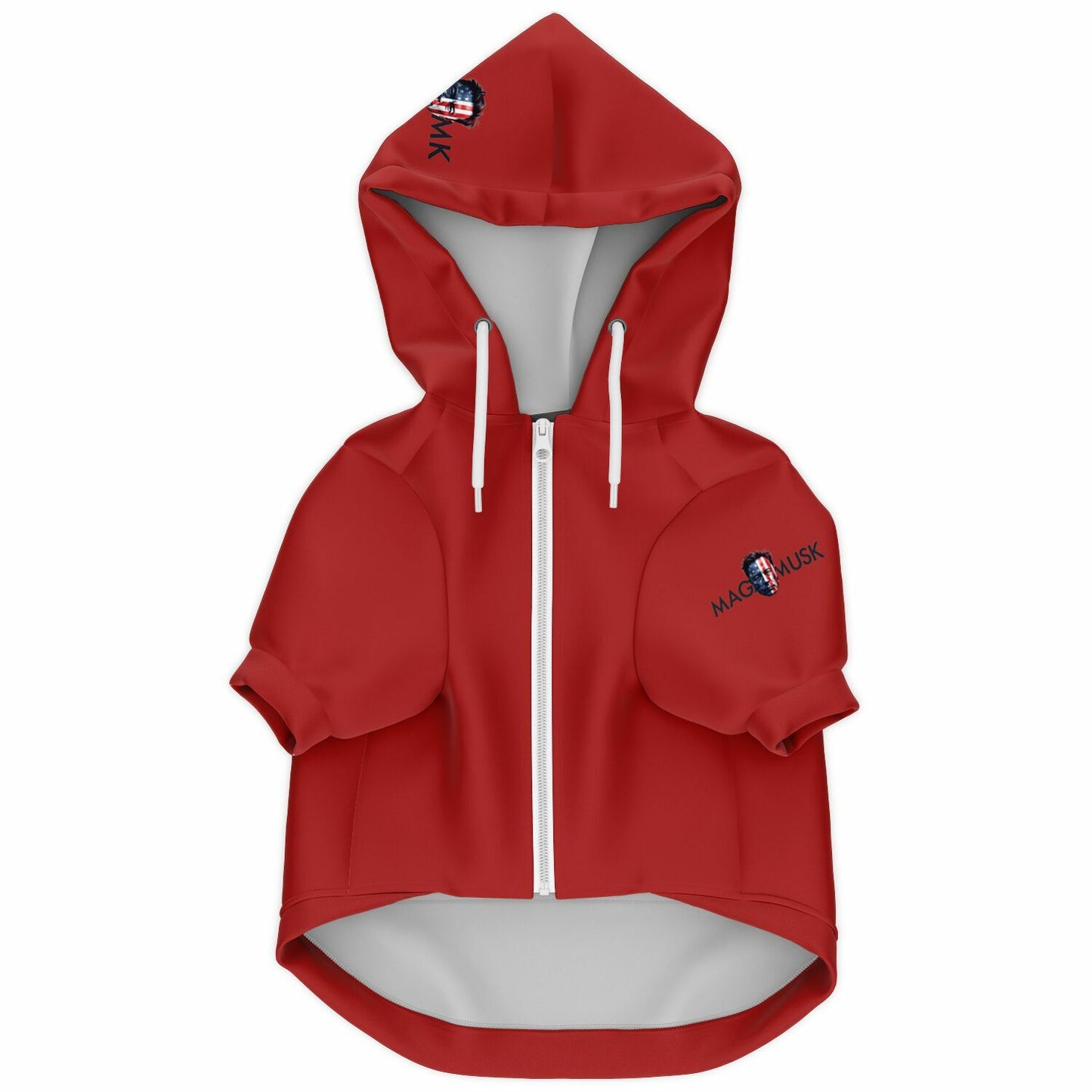 MGMK Athletic Dog Zip-Up Hoodie Red copy