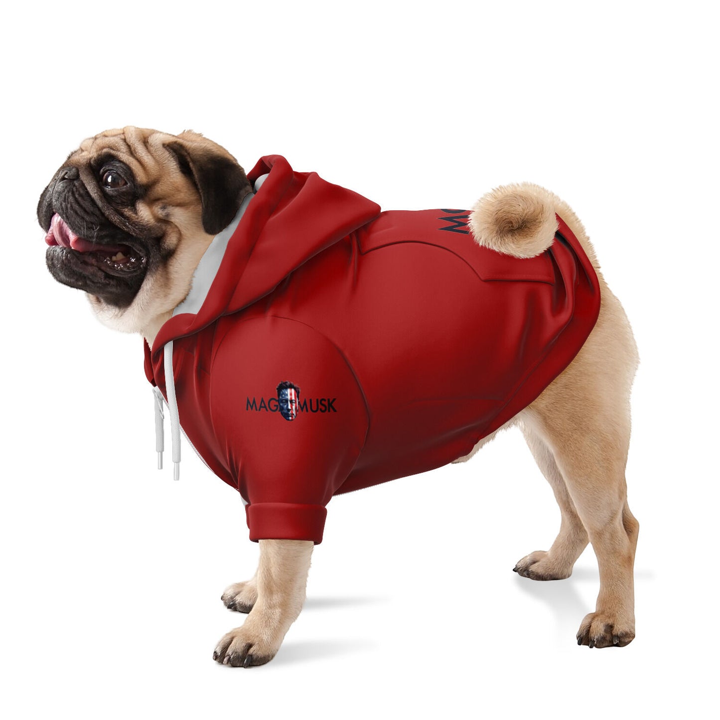 MGMK - Athletic Dog Zip-Up Hoodie Red