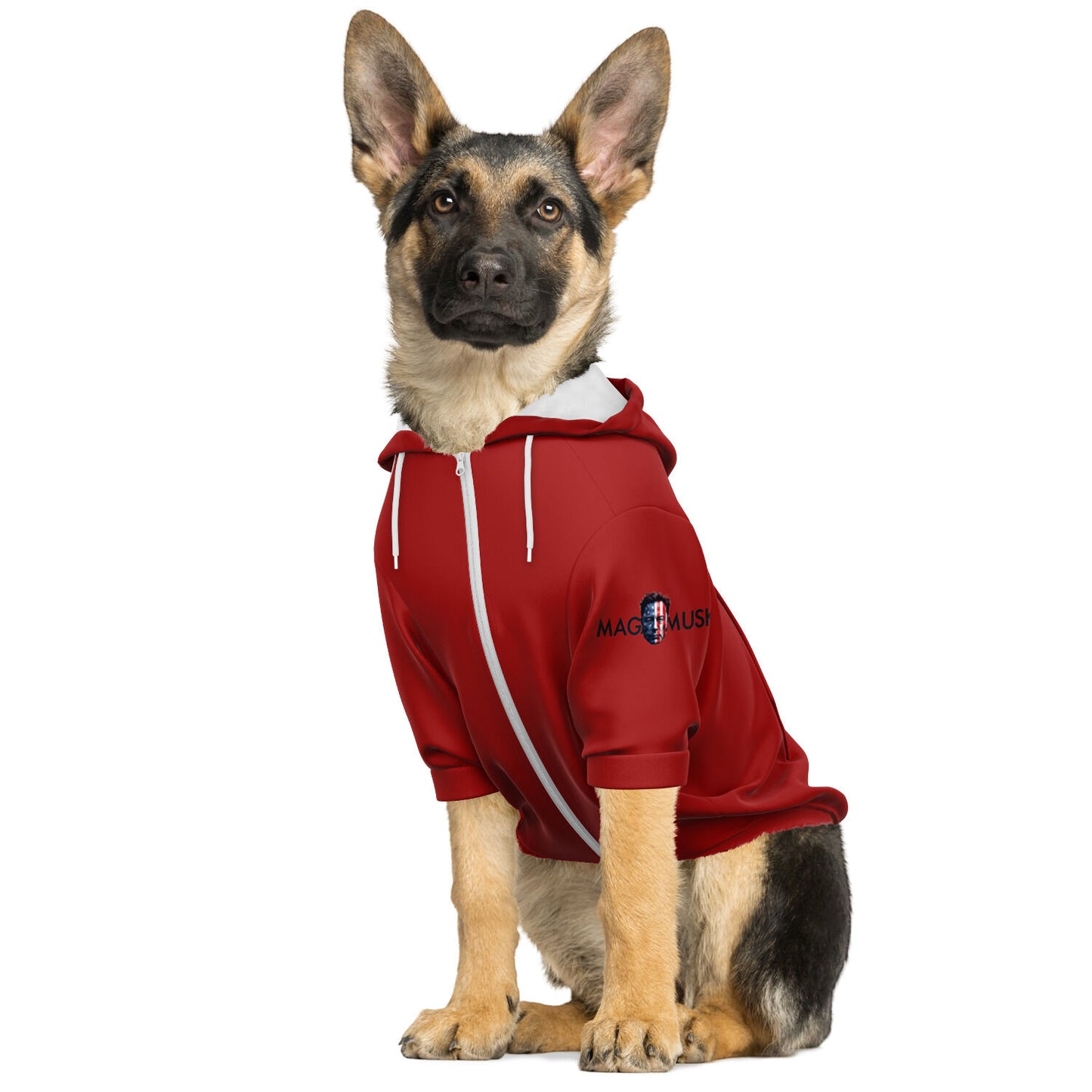 MGMK - Athletic Dog Zip-Up Hoodie Red