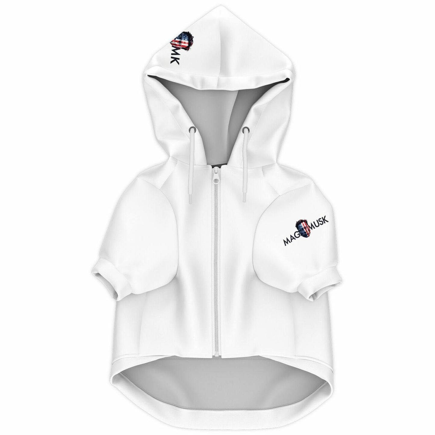 MGMK - Athletic Dog Zip-Up Hoodie White