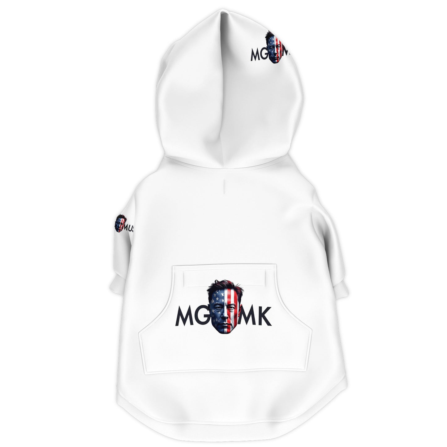 MGMK - Athletic Dog Zip-Up Hoodie White