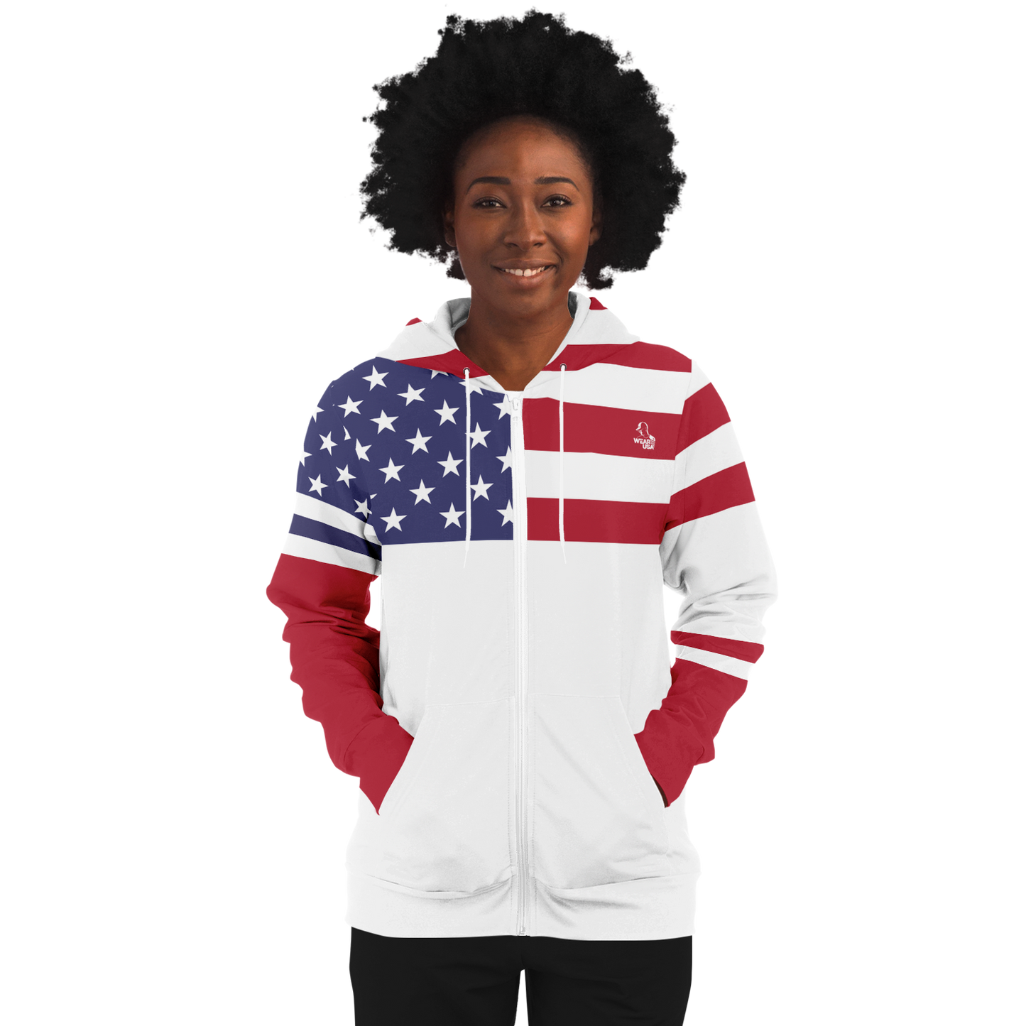 4TH of July Zip-Up Hoodie