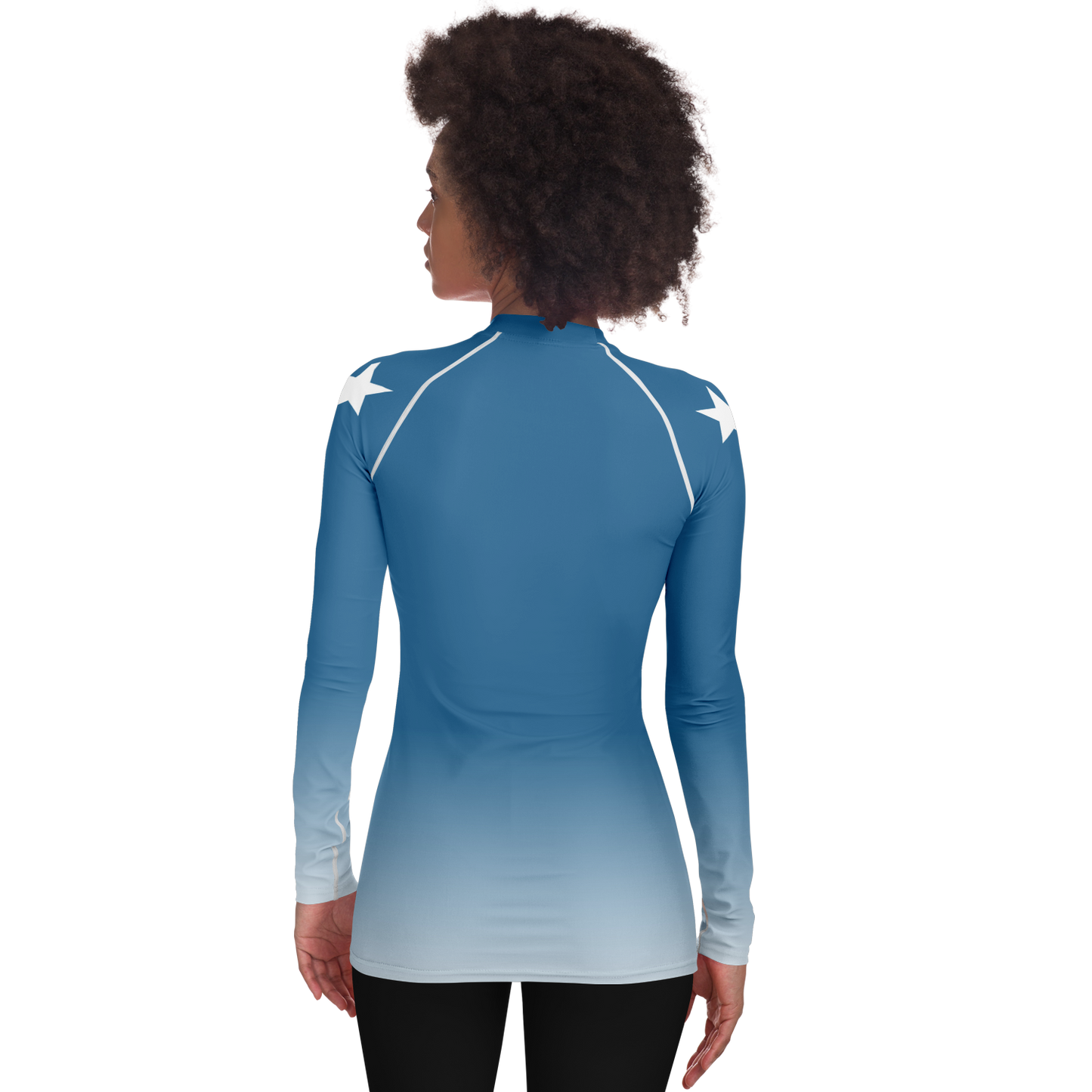 Turquoise Women's Rashguard - AOP