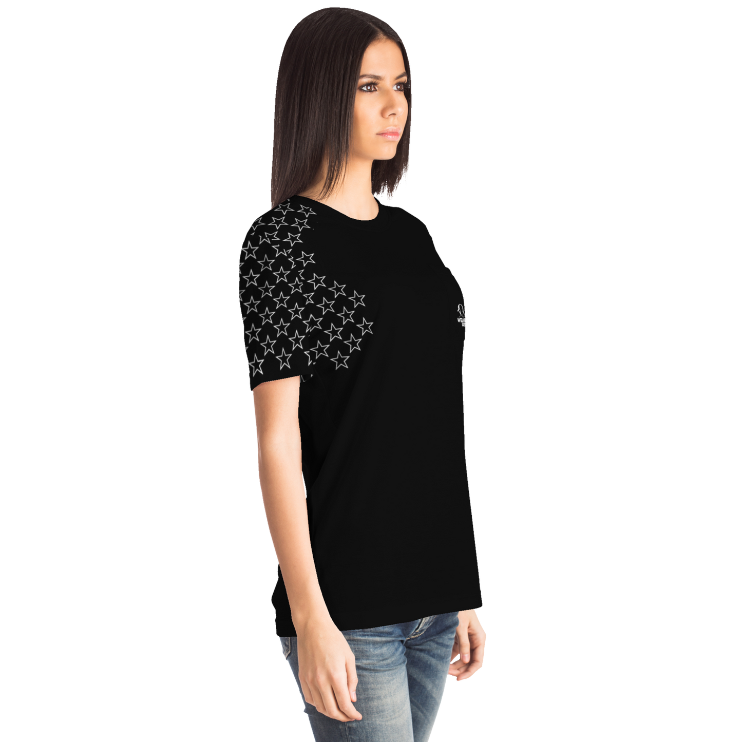 WU - Black Pocket T-shirt - AOP