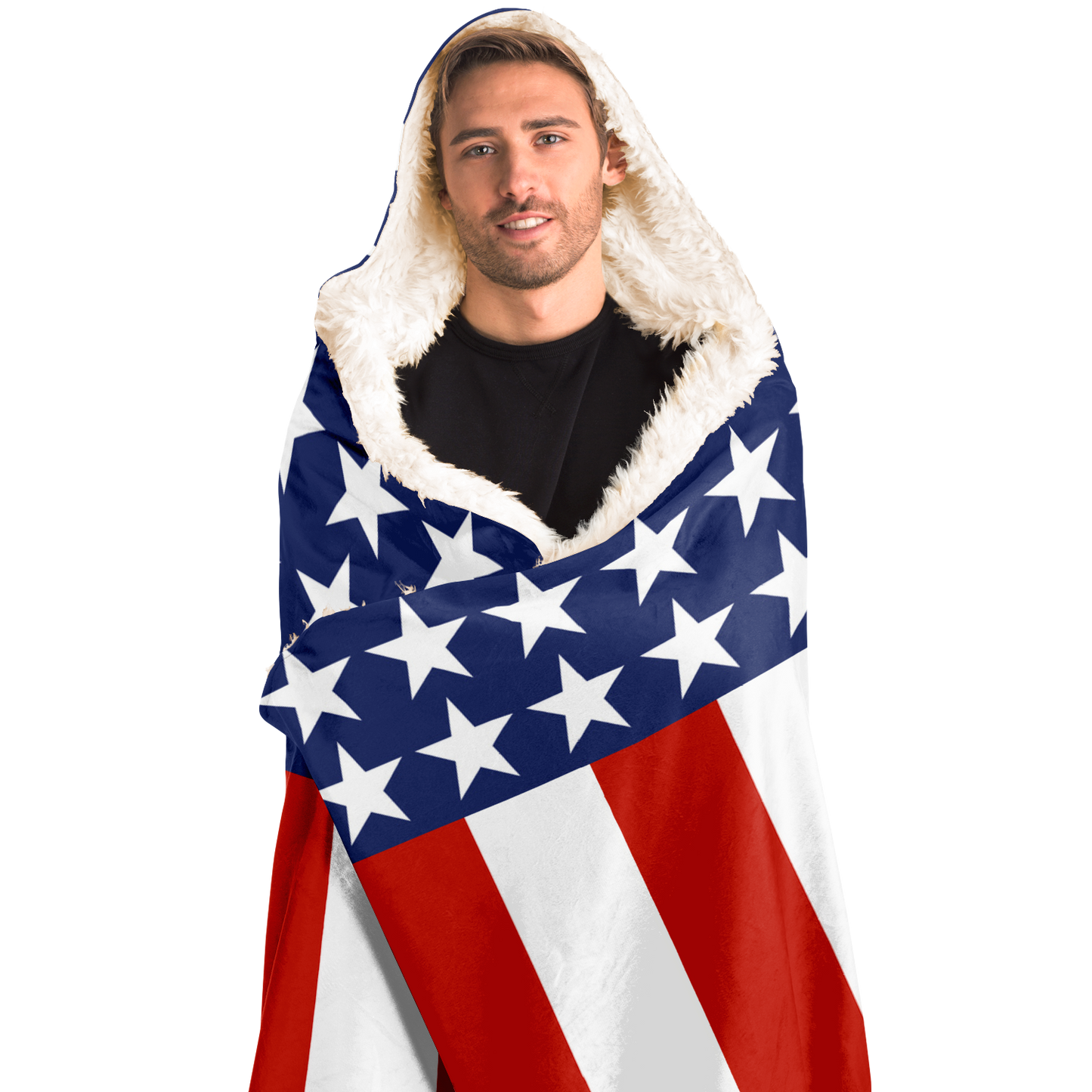 Flag Hooded Blanket