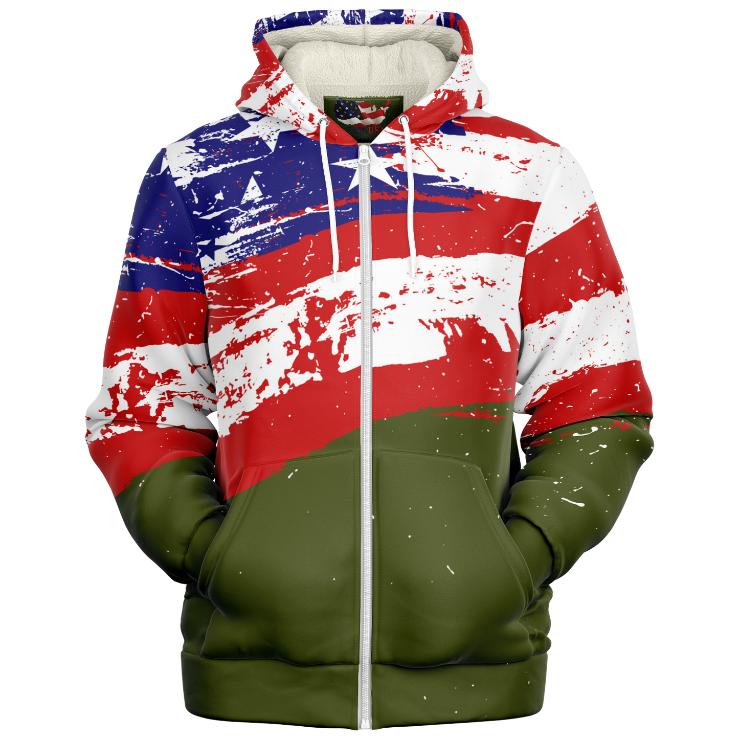 WEAR USA Splash Flag Open Hoodie G