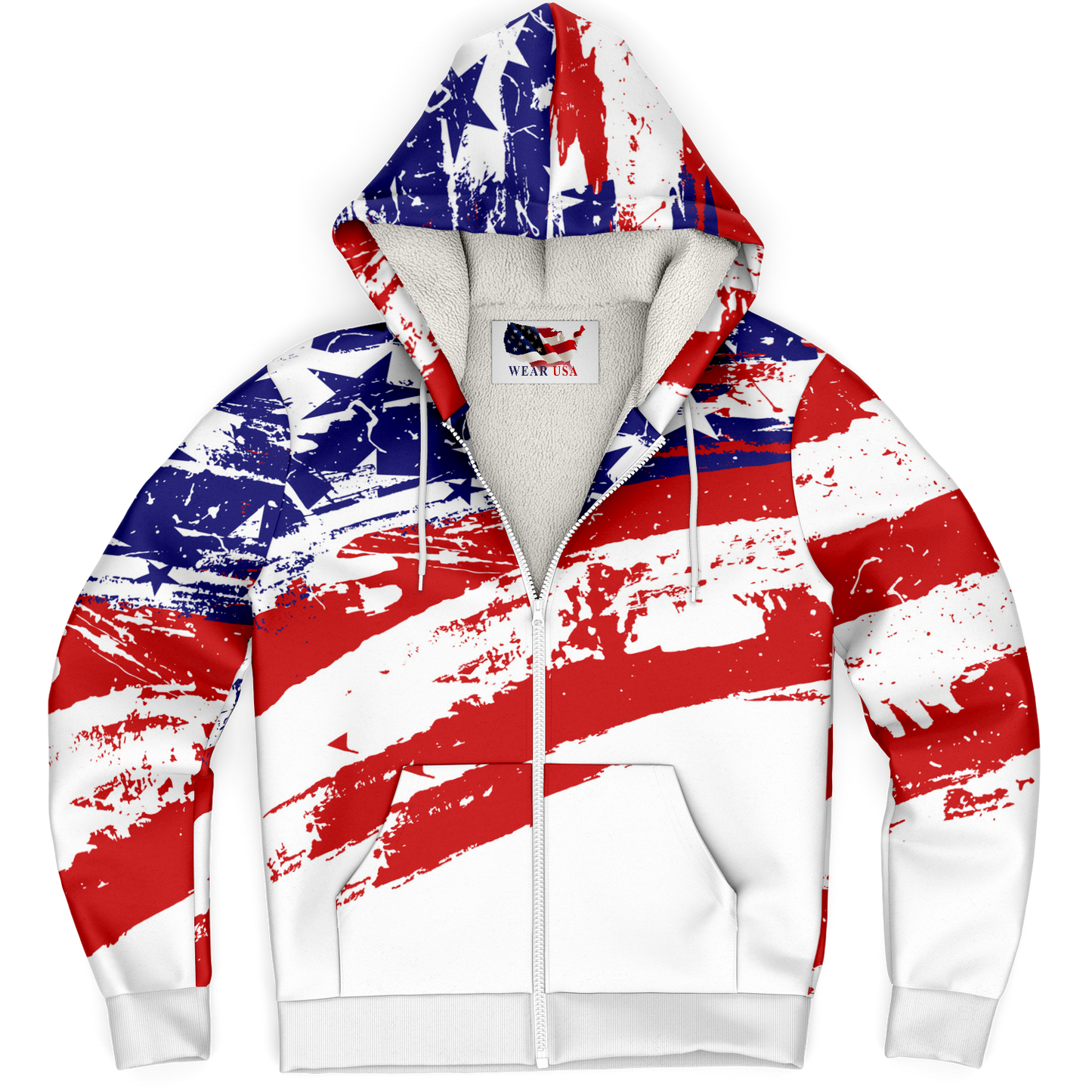 WEAR USA Splash Flag Open Hoodie W