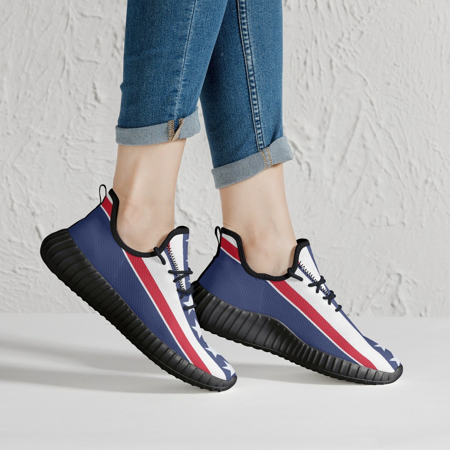 Flag Mesh Knit Sneakers