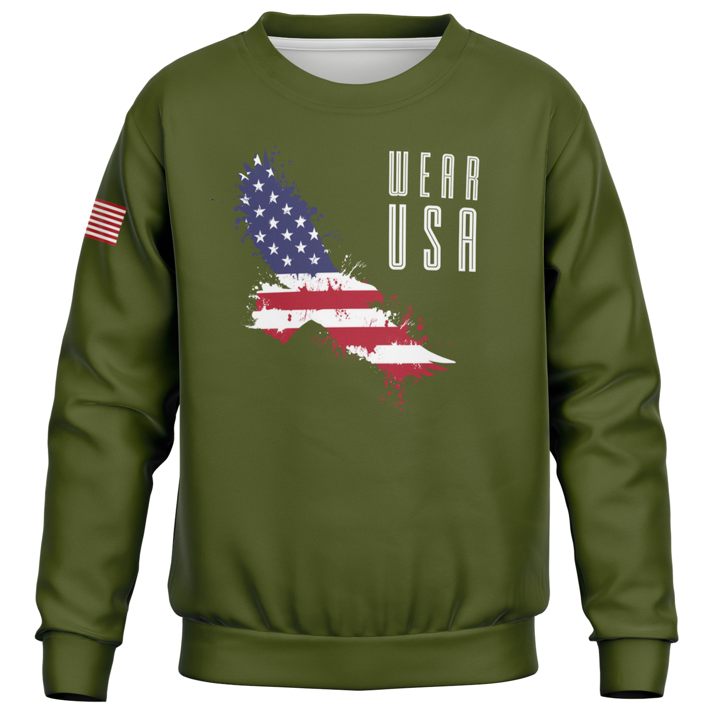 WEAR USA Army Green Eagle Sweatshirt