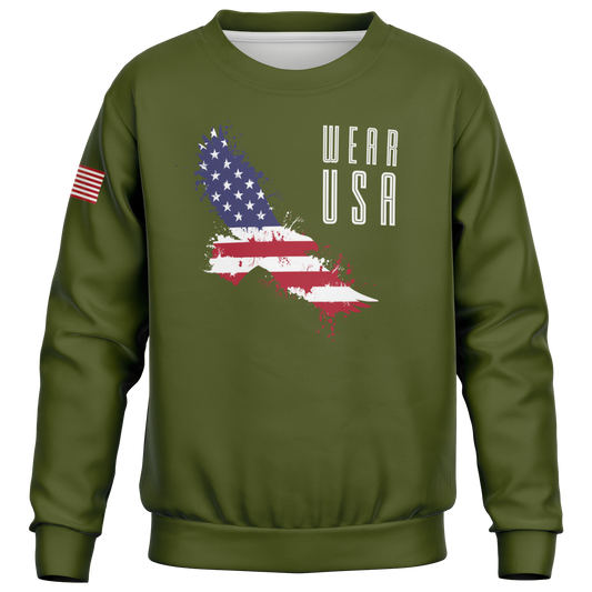 WEAR USA Army Green Eagle Sweatshirt