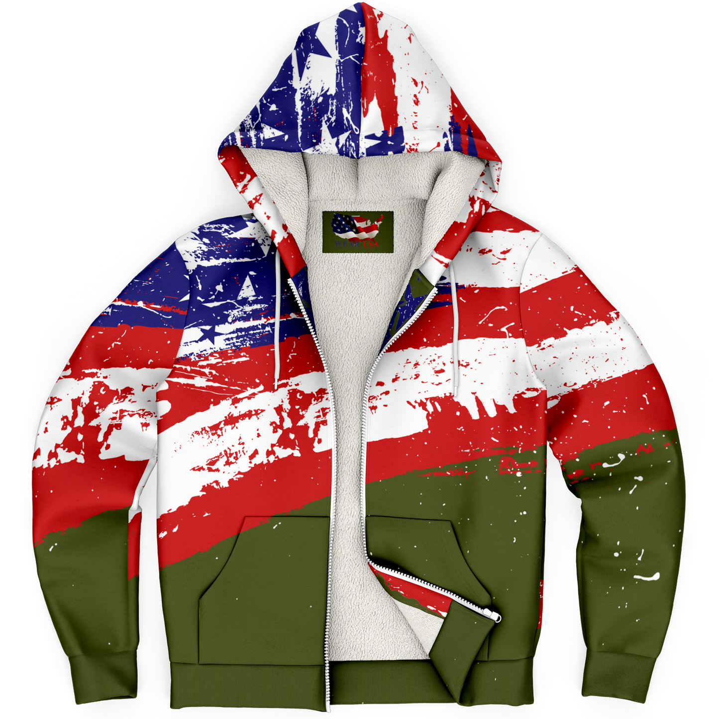 WEAR USA Splash Flag Open Hoodie G