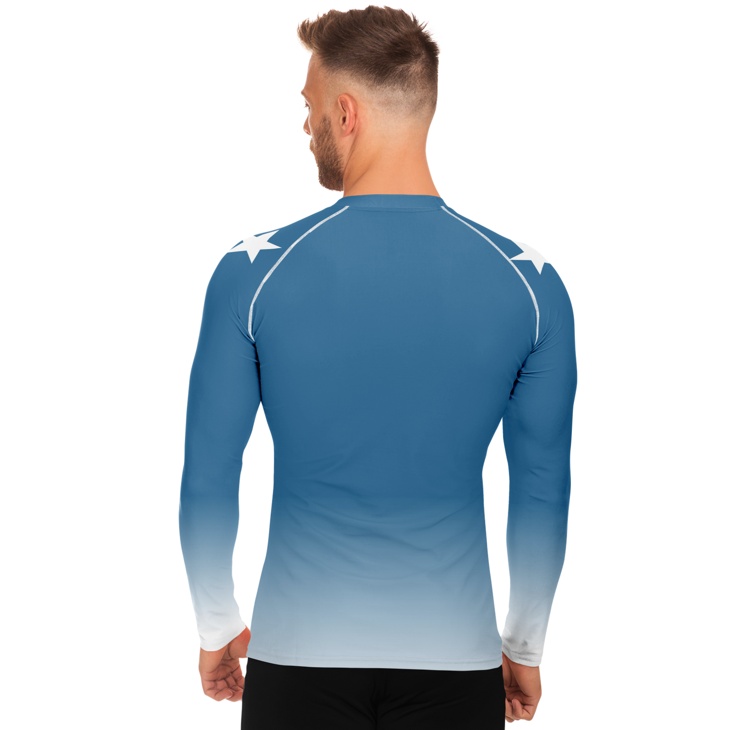 Turquoise Men's Rashguard - AOP