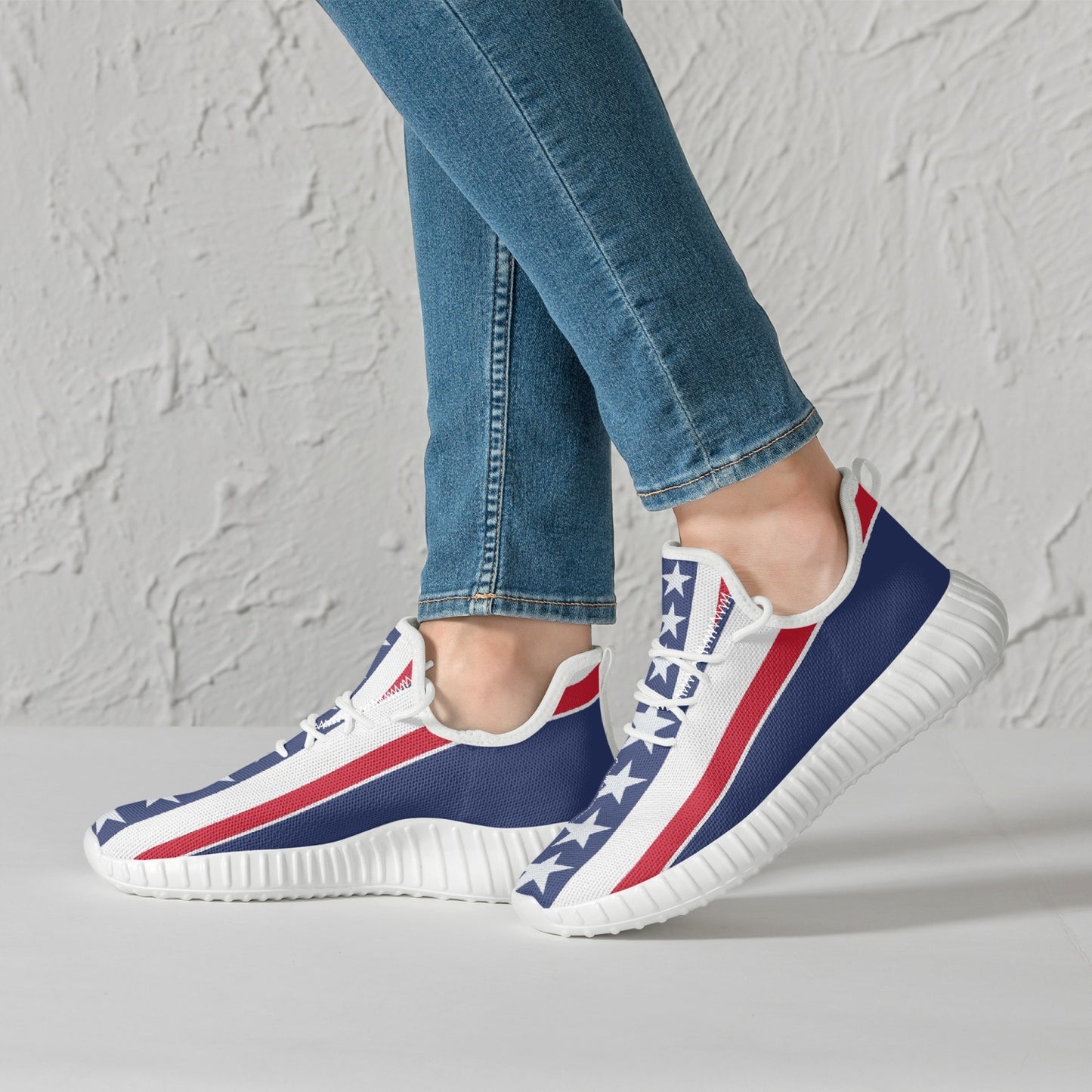 Flag Mesh Knit Sneakers