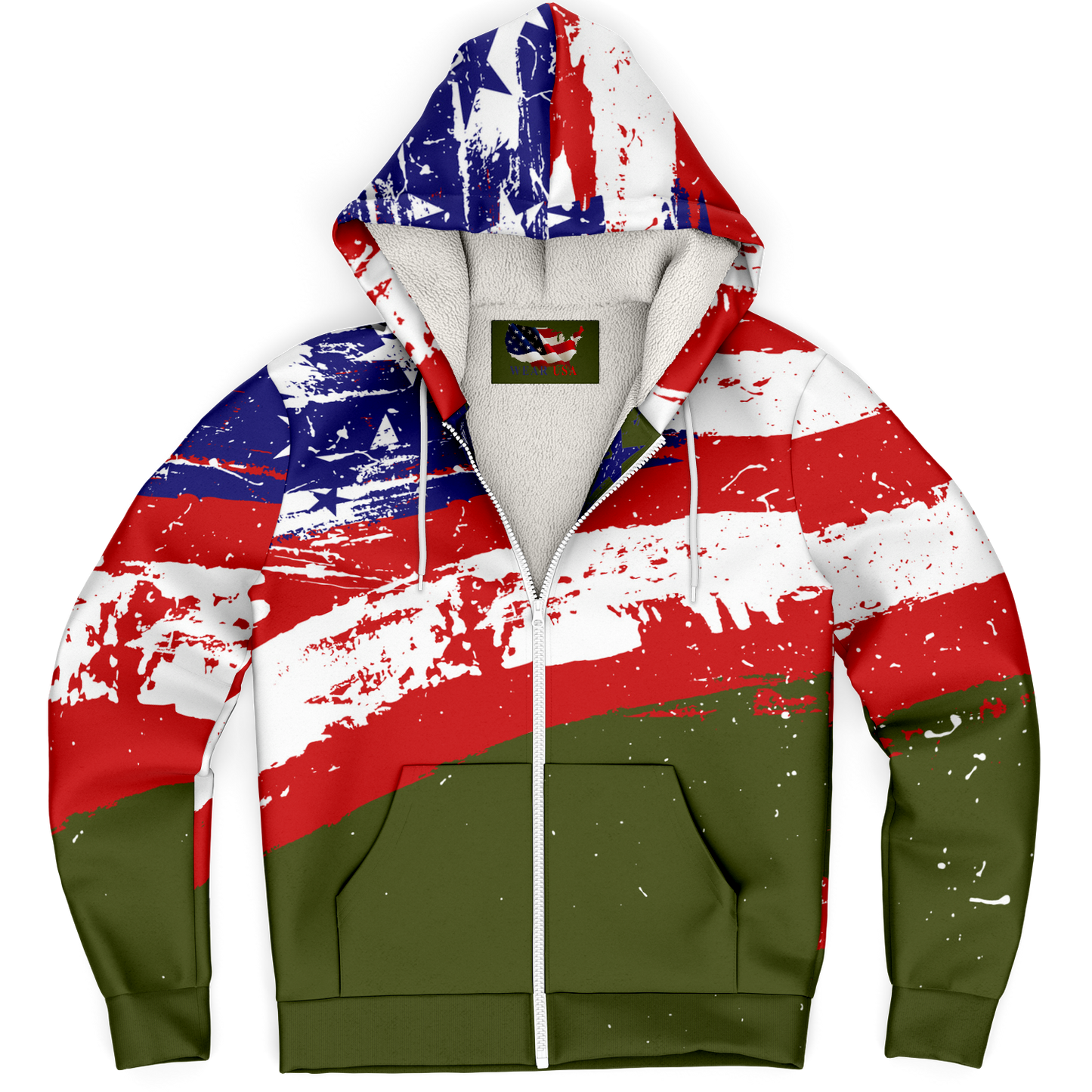 WEAR USA Splash Flag Open Hoodie G