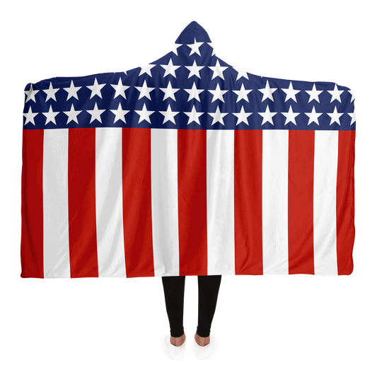 Flag Hooded Blanket