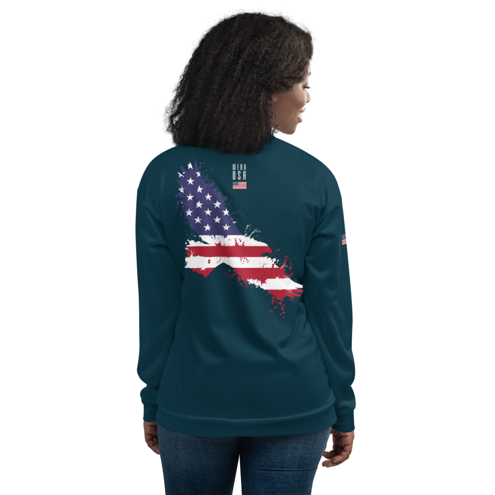 WEAR USA Blue Unisex Bomber Jacket