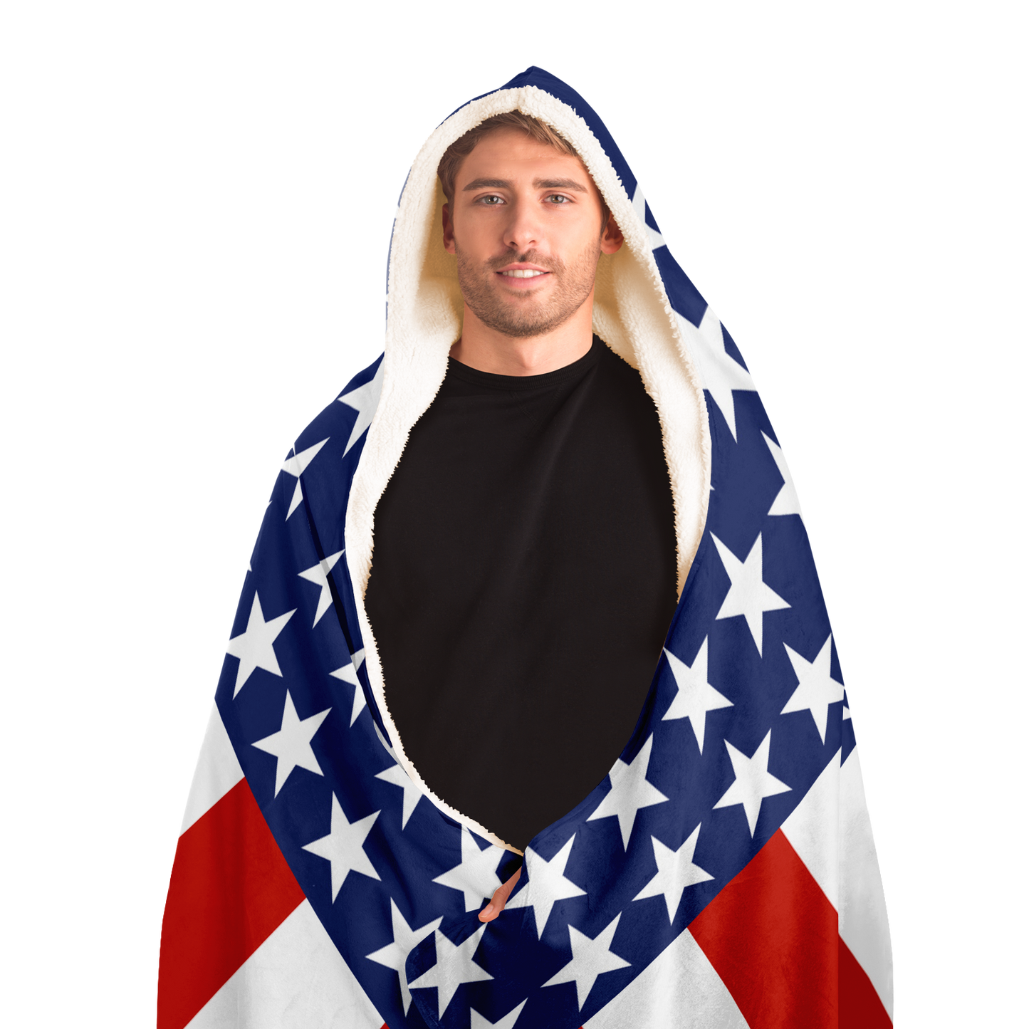 Flag Hooded Blanket