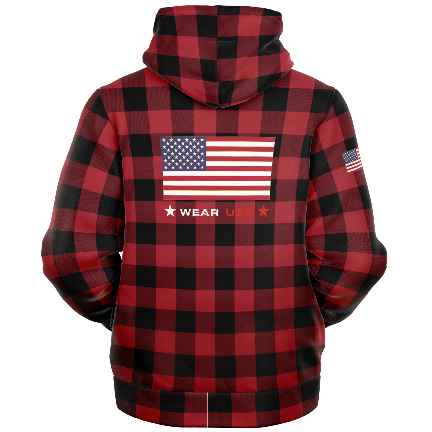 WEAR USA Checked Open Hoodie