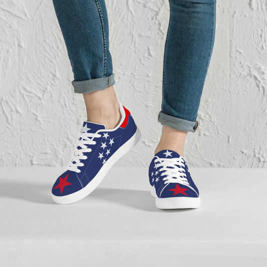 RED STAR Leather Sneakers