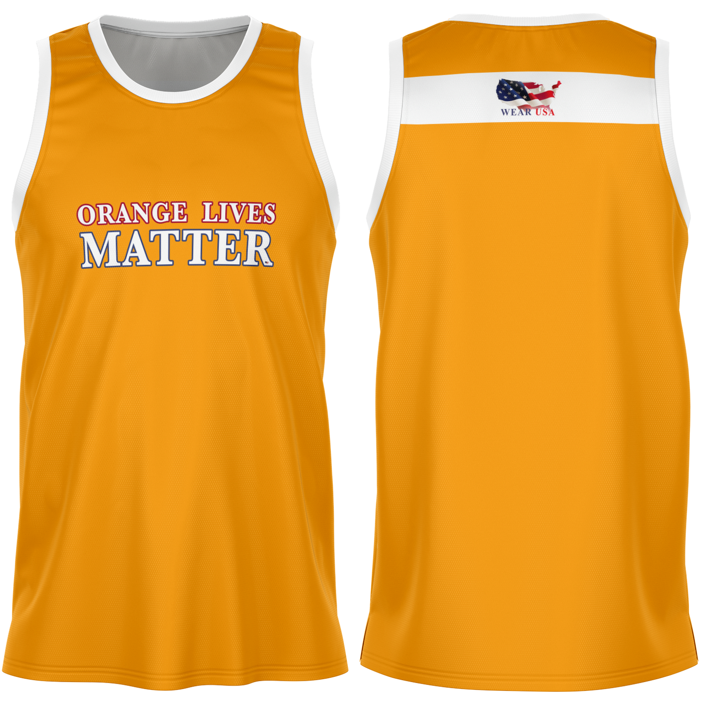 Orange LM Basketball Jersey 2