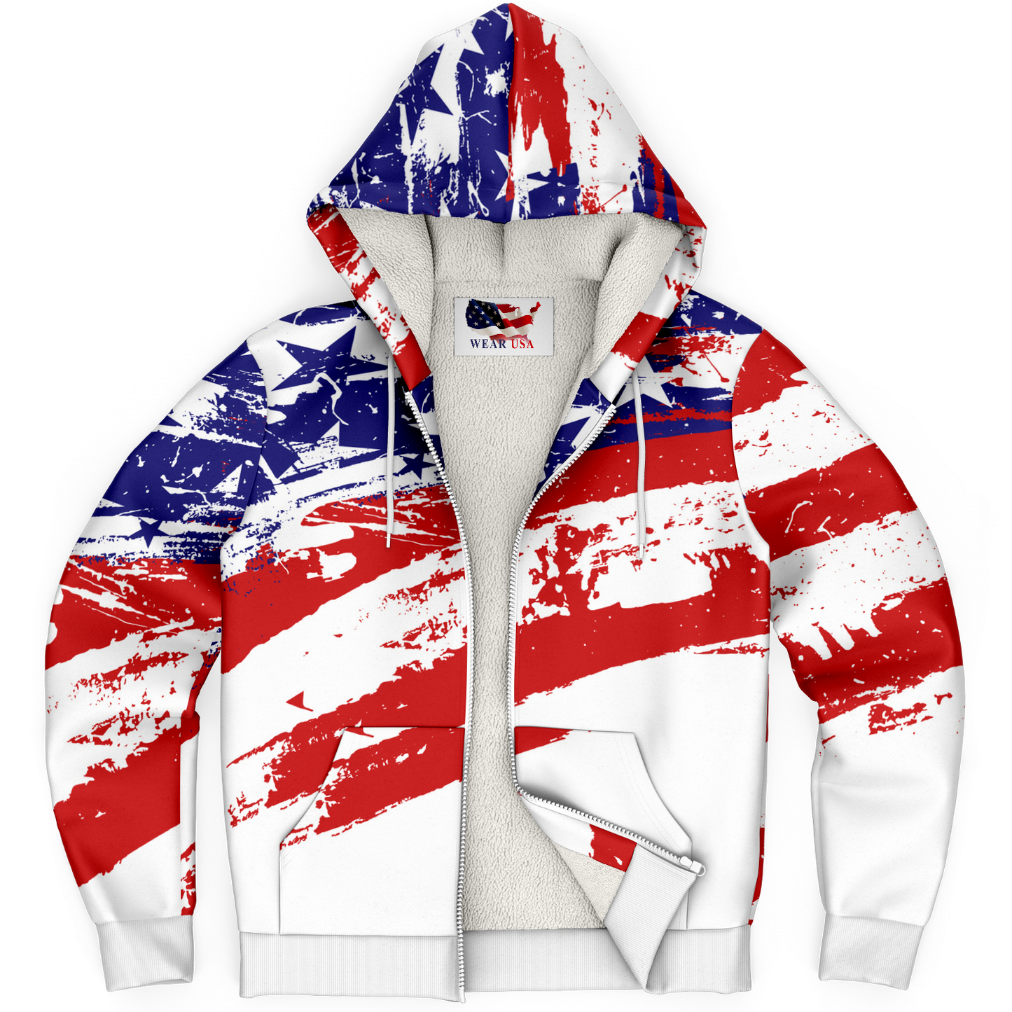 WEAR USA Splash Flag Open Hoodie W