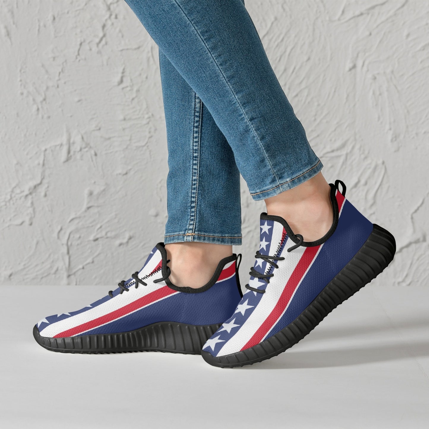 Flag Mesh Knit Sneakers