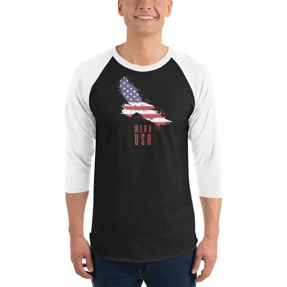 WEAR USA Eagle 3/4 sleeve raglan shirt (All colors)