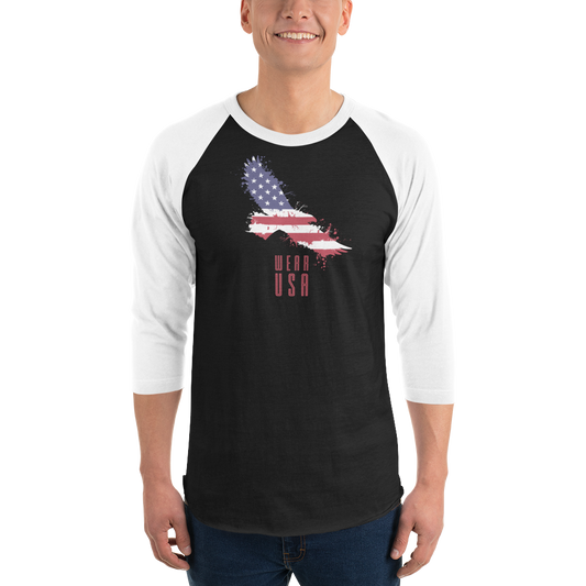 WEAR USA Eagle 3/4 sleeve raglan shirt (All colors)