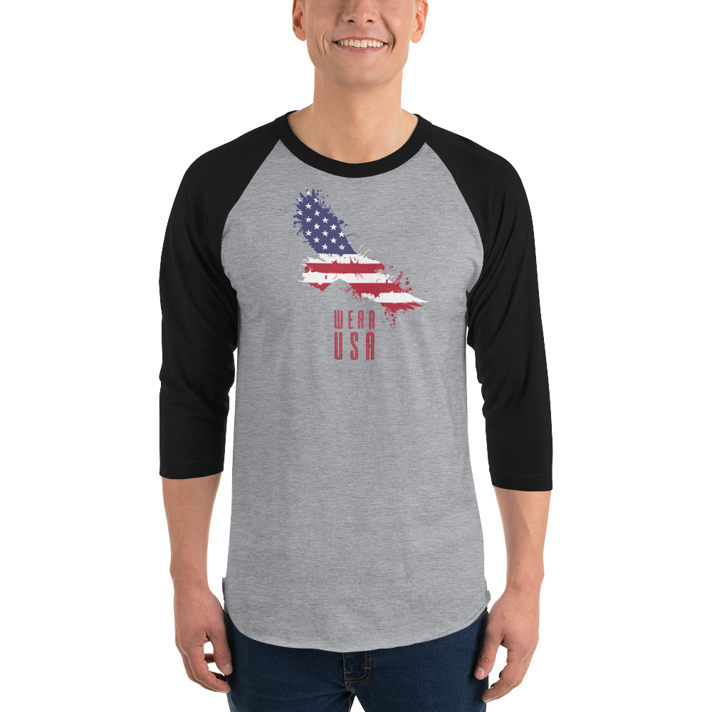 WEAR USA Eagle 3/4 sleeve raglan shirt (All colors)