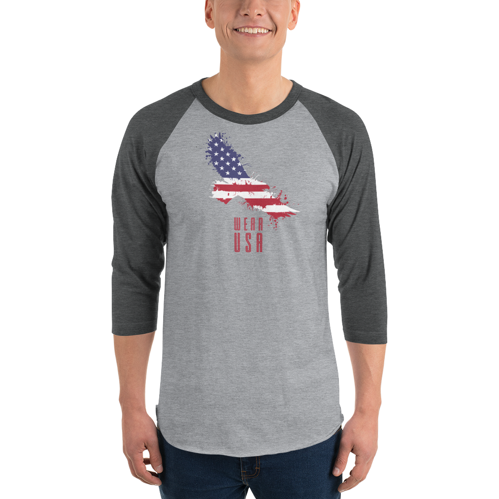 WEAR USA Eagle 3/4 sleeve raglan shirt (All colors)