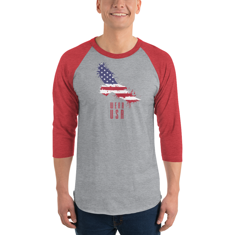 WEAR USA Eagle 3/4 sleeve raglan shirt (All colors)