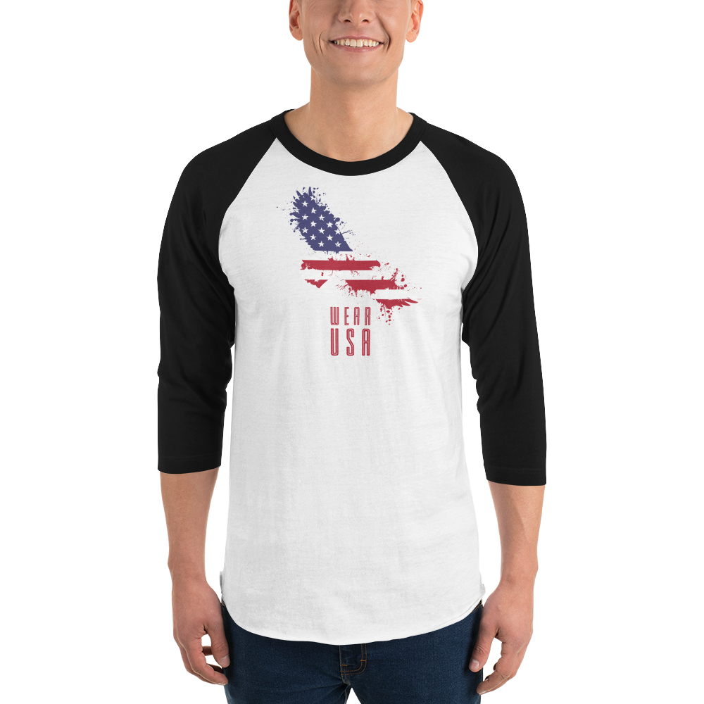 WEAR USA Eagle 3/4 sleeve raglan shirt (All colors)