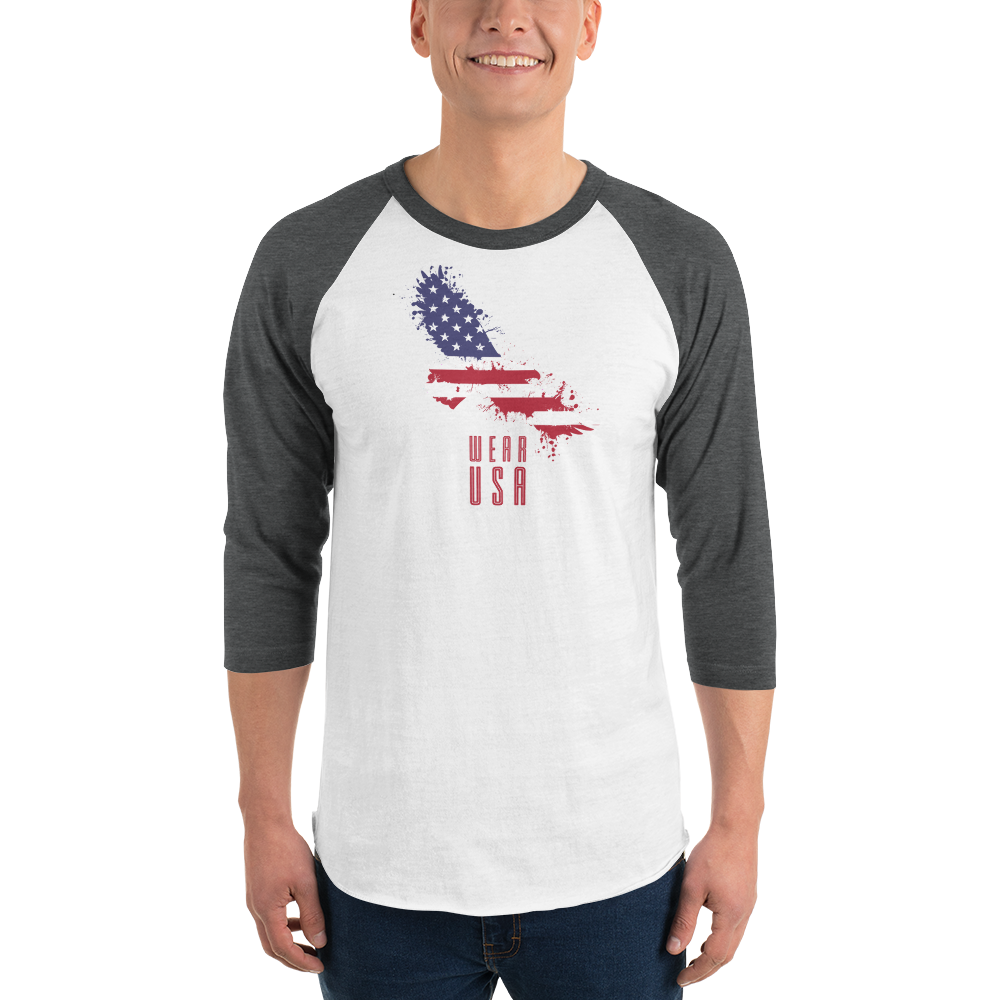 WEAR USA Eagle 3/4 sleeve raglan shirt (All colors)