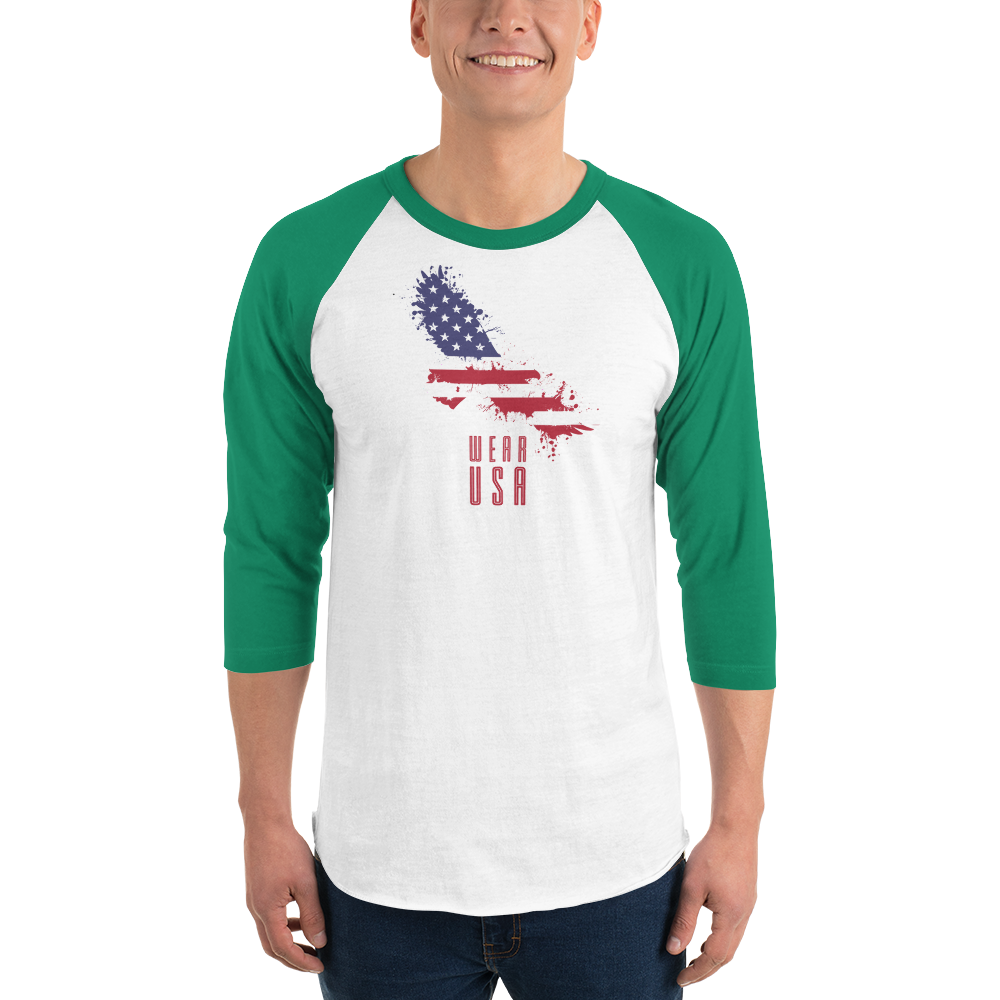 WEAR USA Eagle 3/4 sleeve raglan shirt (All colors)